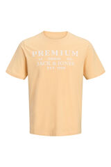 Jack & Jones T-shirt estampada em algod&atilde;o Tostado