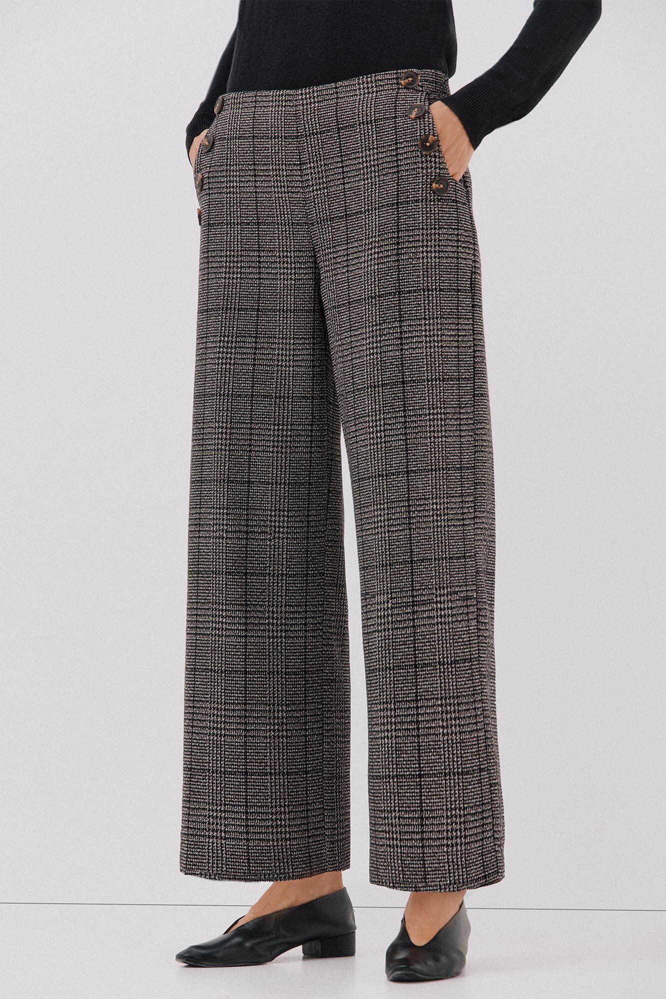 Cortefiel Pantal&oacute;n de mujer crop y ancho