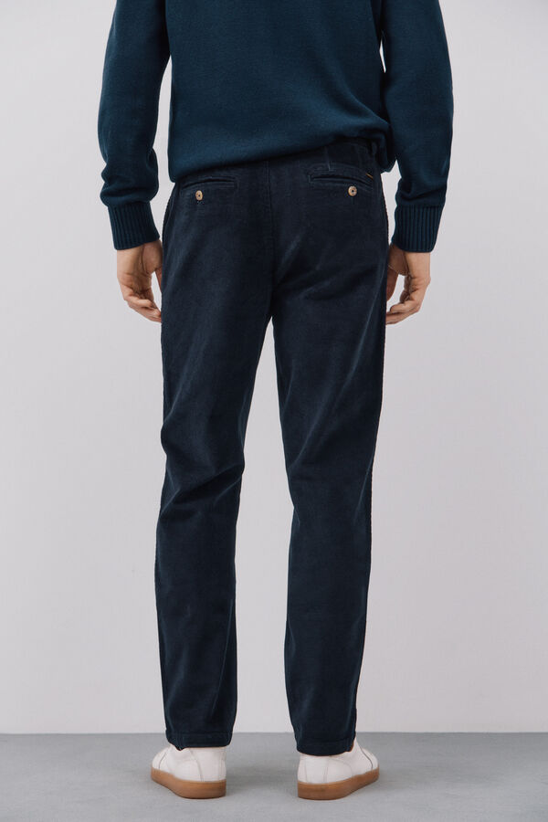 Cortefiel Pantal&oacute;n chino pana Azul marino