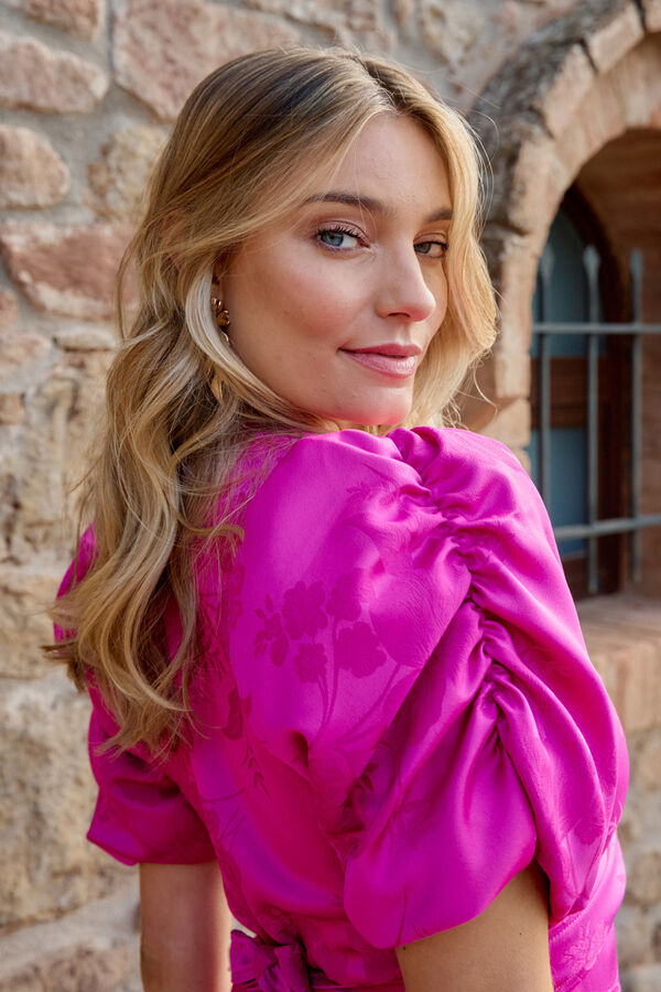 Pol&iacute;n Et Moi Vestido con nudo Lizza Morado