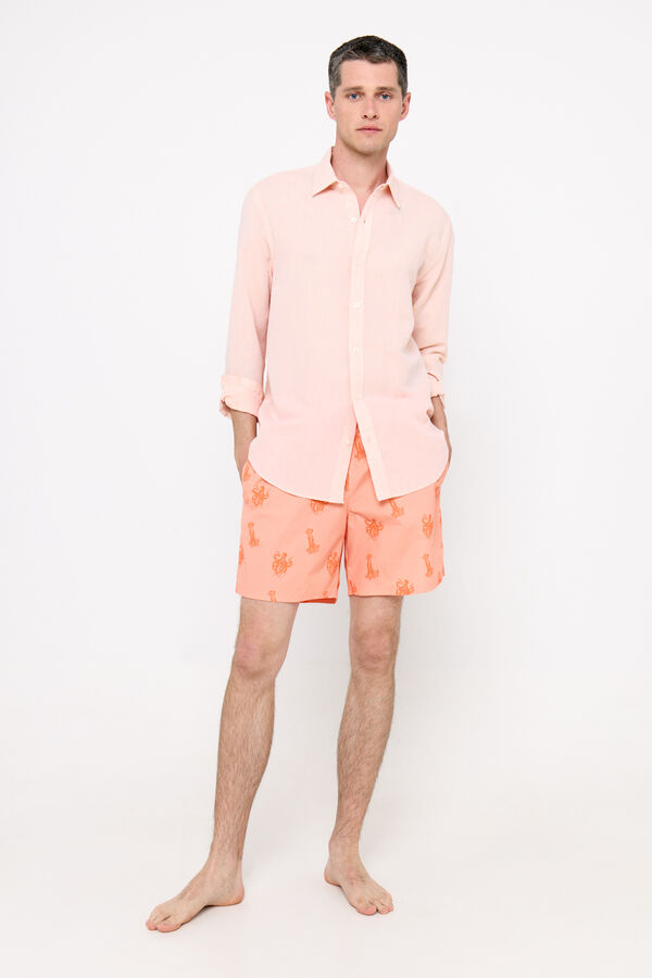 Cortefiel Ba&ntilde;ador estampado pulpos Naranja