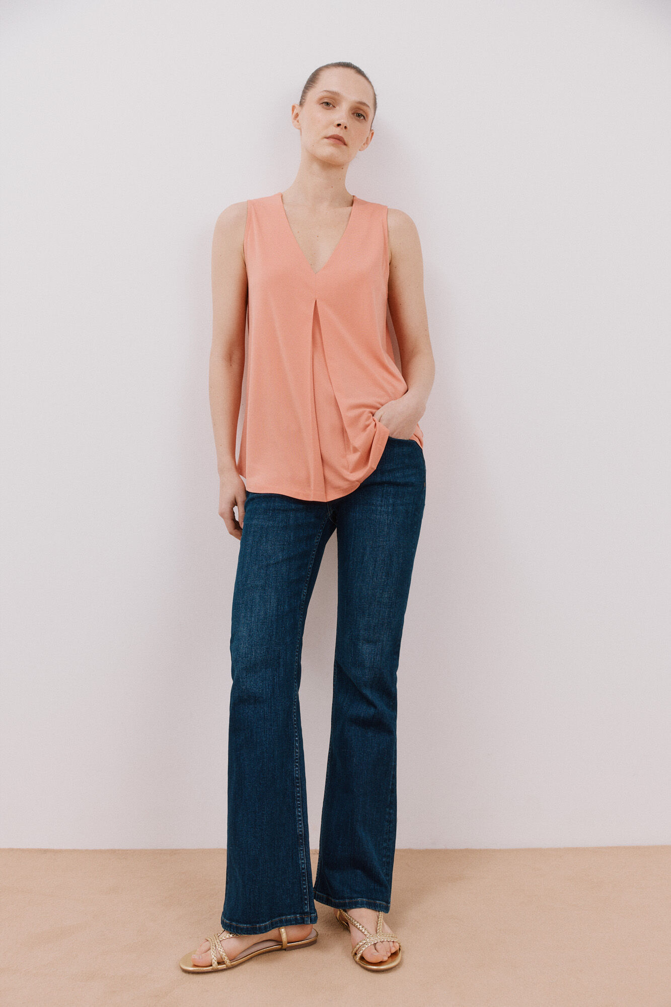 Cortefiel Top largo pliegue