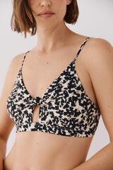 Cortefiel Top de biquíni com nó em animal print Impressão