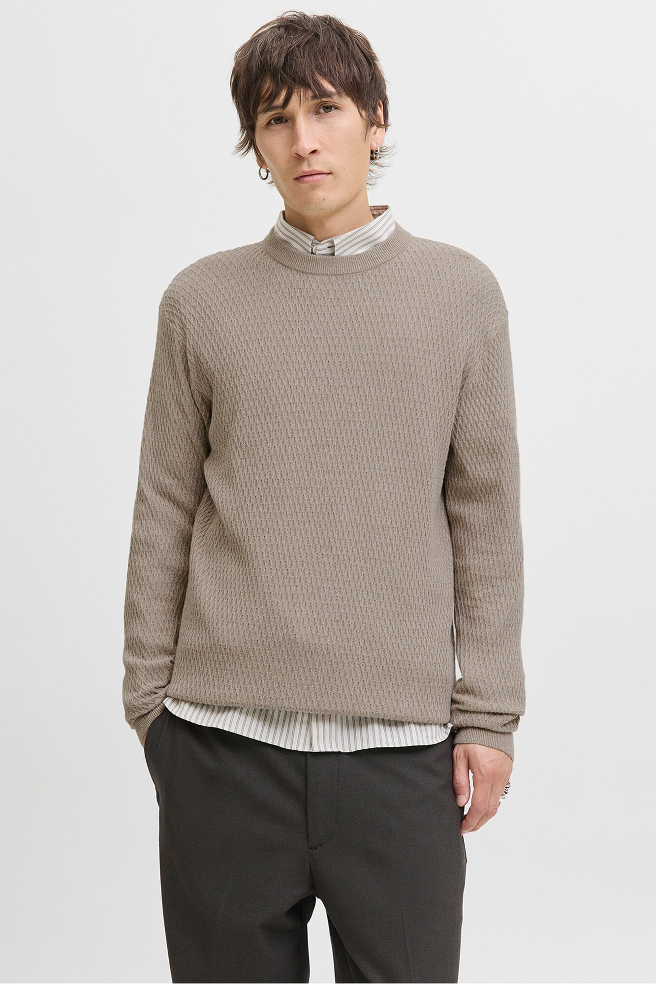 Jack & Jones Camisola b&aacute;sica com gola redonda