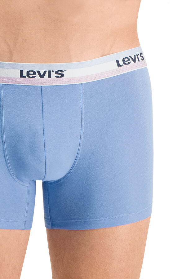 Cortefiel Caixa de presente com 3 boxers da Levi's com logo para homem Azul