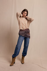 Slowlove Jersey calado perkins Beige