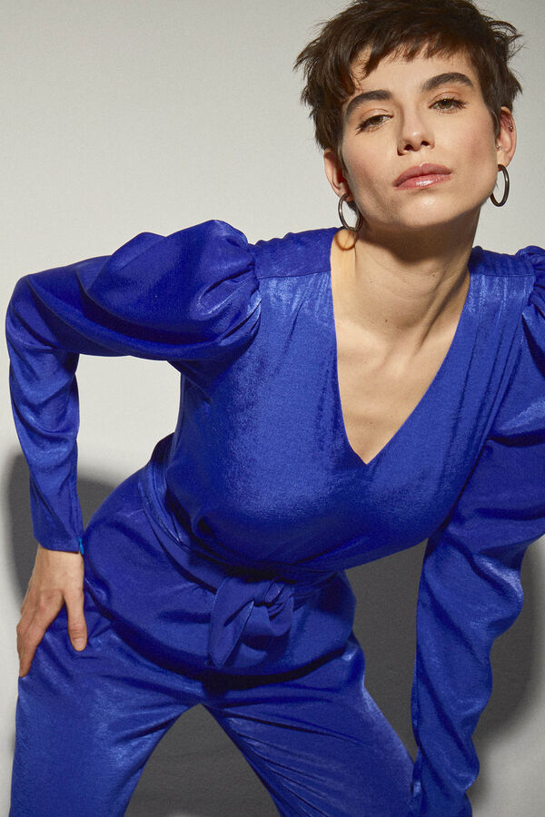 Dolores Promesas Mono Satinado Azul Klein Azul oscuro