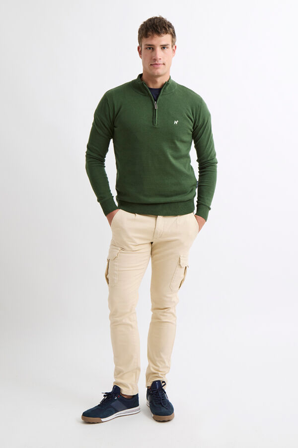Williot Camisola Meia Fecho-&Eacute;clair Verde