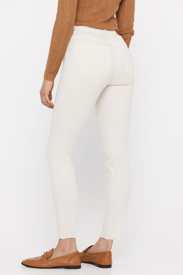Cortefiel Pantal&oacute;n vaquero moldeador Ecru
