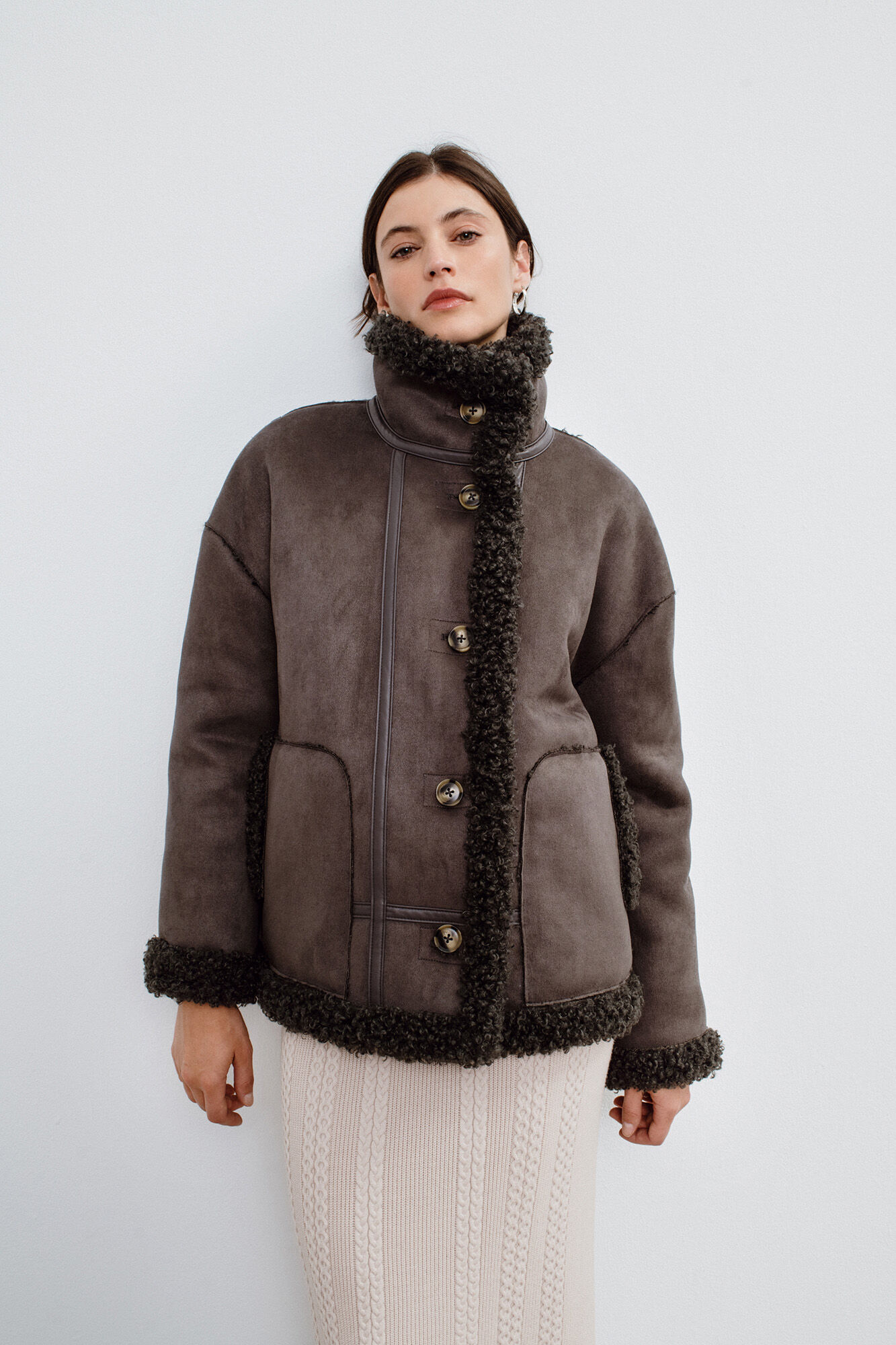 Object Sobretudo curto dupla face