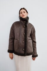 Object Sobretudo curto dupla face Cinzento