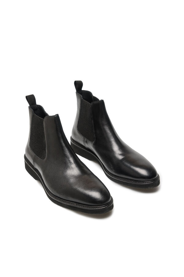 OOTO Bota chelsea piel Negro
