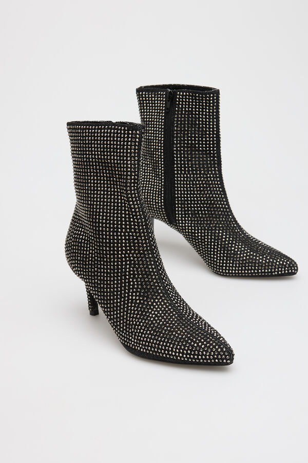 Slowlove Bot&iacute;n tachas denim Gris oscuro