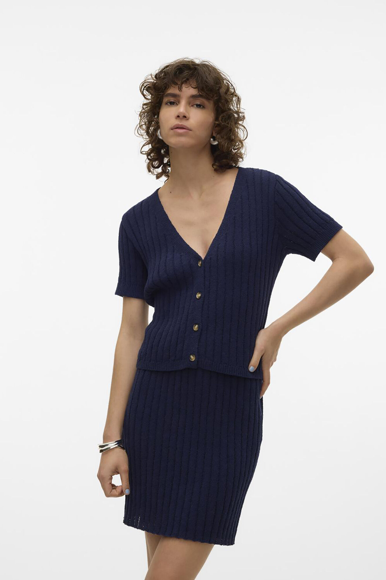 Vero Moda Top de punto de manga corta