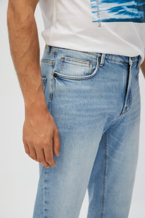 Cortefiel Jeans taper fit Ecofriendly orgânico escura Azul