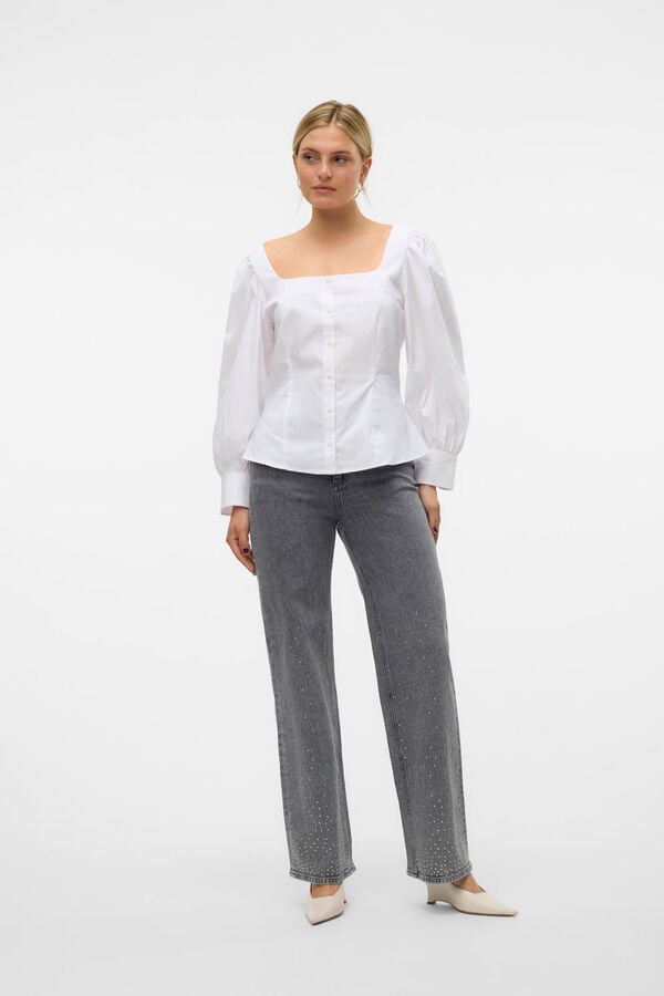 Vero Moda Jeans con detalle Gris