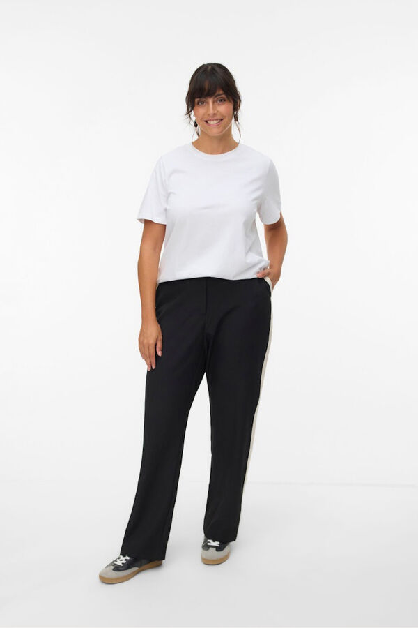 Vero Moda Curve Pantal&oacute;n cintura el&aacute;stica talla grande Negro