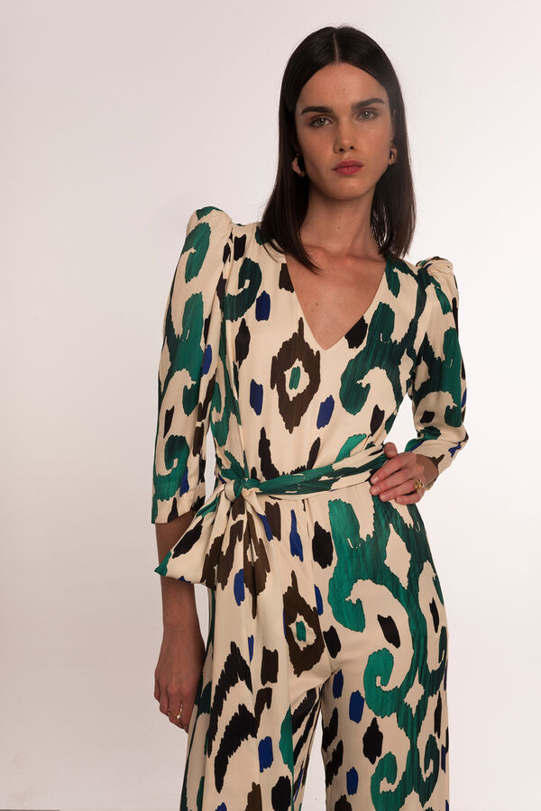 Dolores Promesas Mono estampado pierna ancha Multicolor