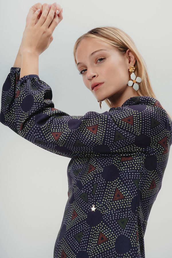 Dolores Promesas Vestido Elisa com estampado geom&eacute;trica Multicolorido