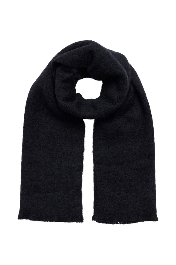 Selected Bufanda confeccionada con lana. Azul marino