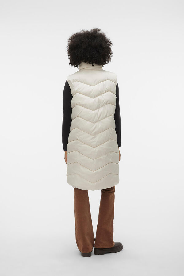 Vero Moda Colete midi acolchoado Cinzento