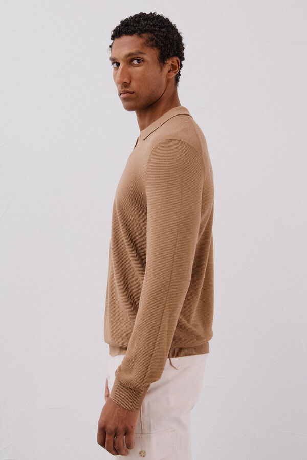 Cortefiel Jersey punto fino Beige