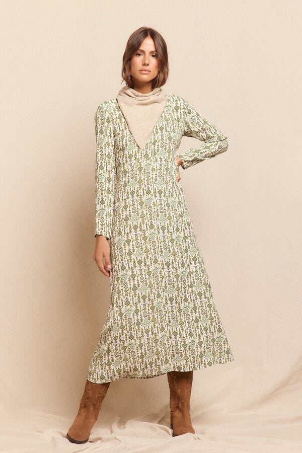 Slowlove Vestido largo estampado Multicolor