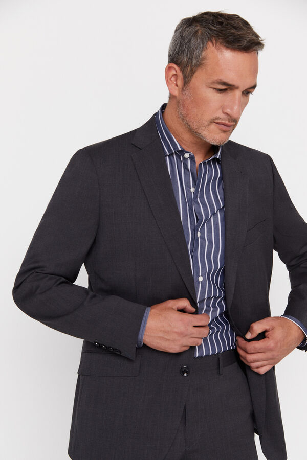 Cortefiel Americana lisa coolmax® Gris oscuro