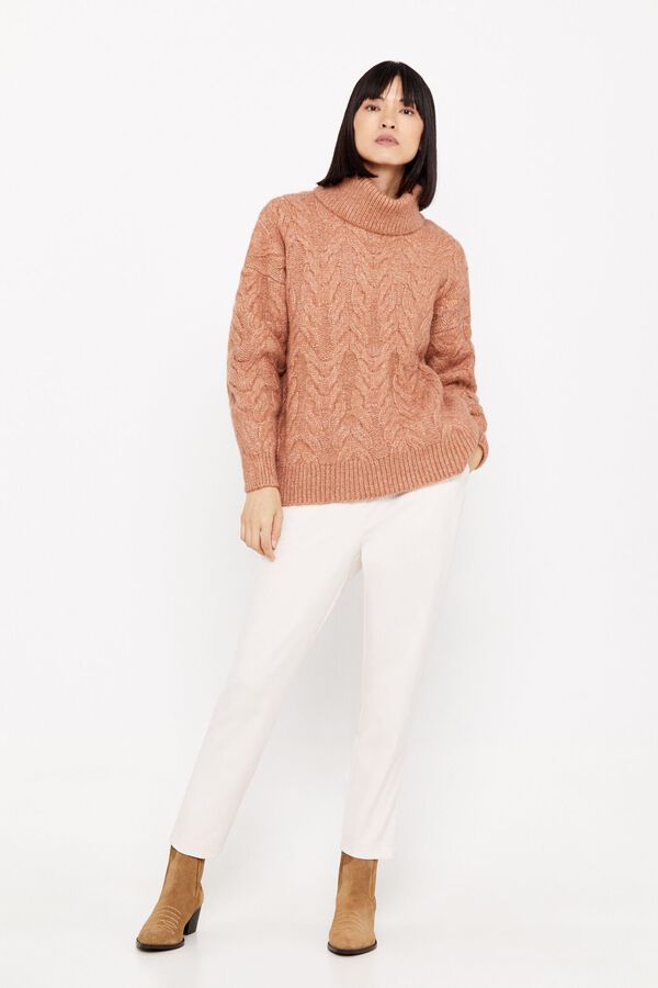 Cortefiel Jersey punto trenzado Rosa