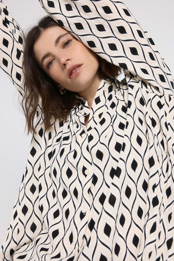 Vero Moda Camisa manga larga estampada Gris