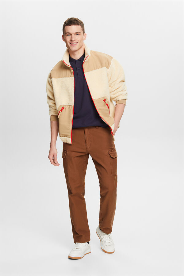 Esprit Polo slim fit liso manga corta algod&oacute;n Azul marino