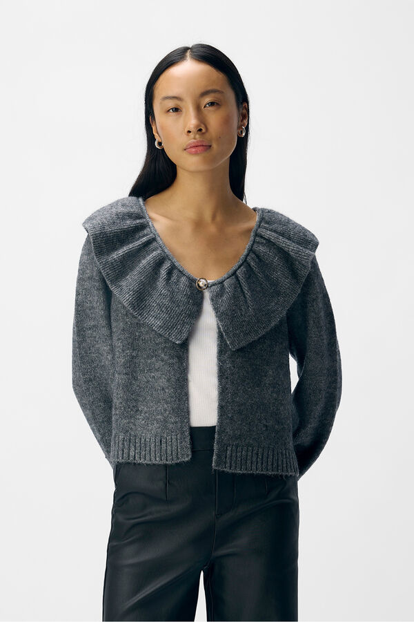 Object Cardigan de l&atilde; e alpaca Cinzento