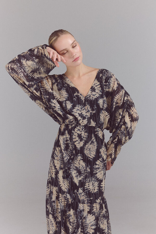 Slowlove Vestido tie dye lurex Multicolor
