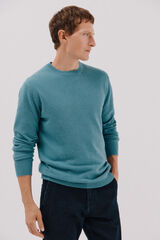 Cortefiel Jersey lana lambswool cuello redondo Azul