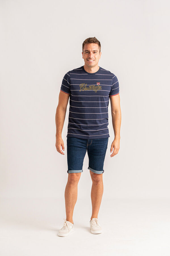 Privata T-shirt de manga curta 100% algod&atilde;o Azul