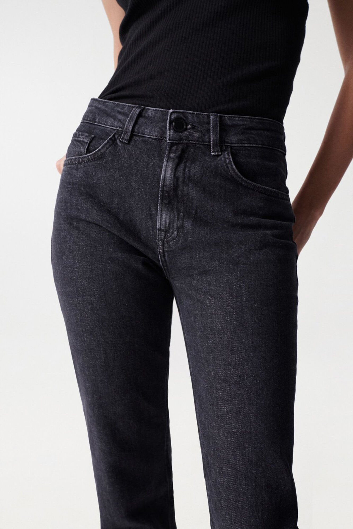 Salsa Jeans Jeans true cropped slim pretos