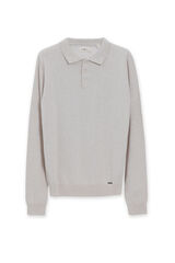 PuroEGO Polo malha manga comprida  Castanho