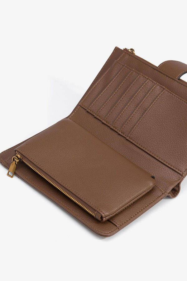 Vilanova Monedero efecto lona combinado Beige