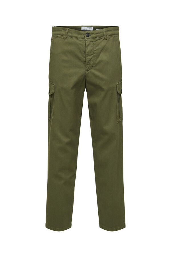 Selected Pantalón cargo slim fit Verde