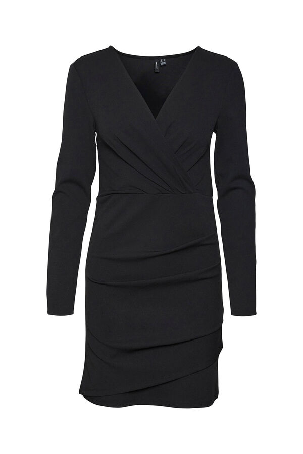 Vero Moda Vestido curto de manga comprida  Preto