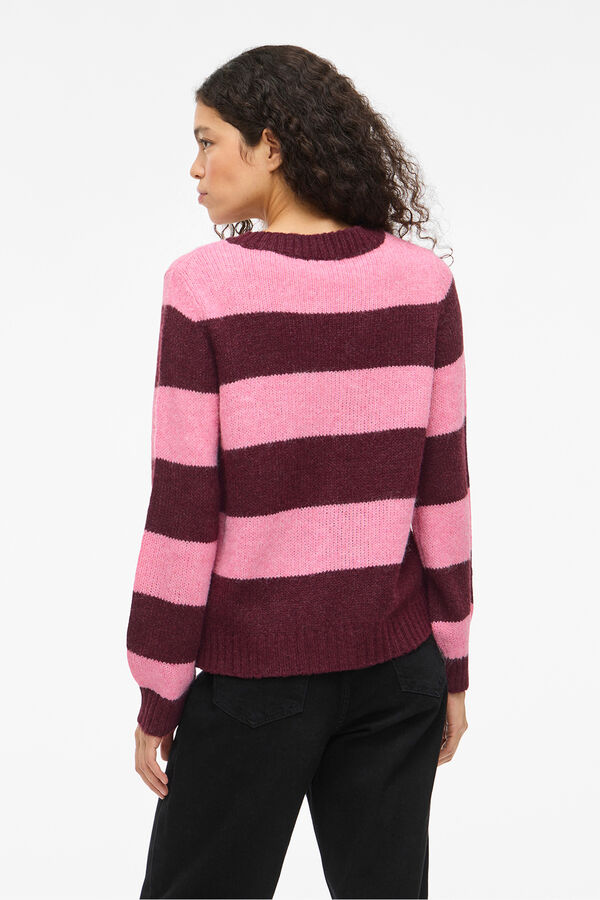 Vila Jersey de punto con rayas Morado