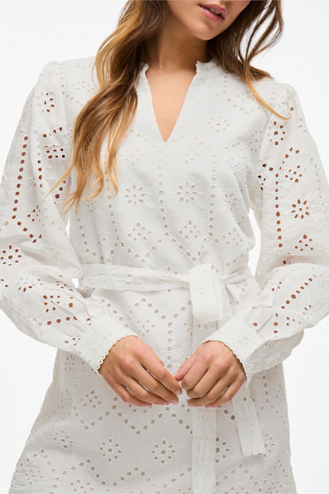 Vila Vestido corto de encaje ingl&eacute;s