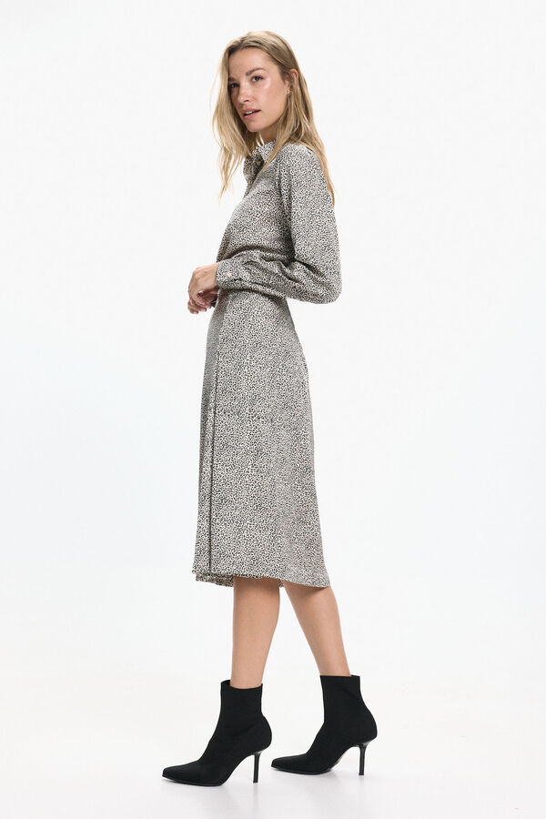 Vero Moda Falda midi vuelo Gris