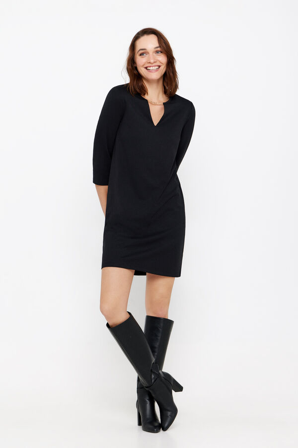 Cortefiel Vestido detalhe corrente Preto