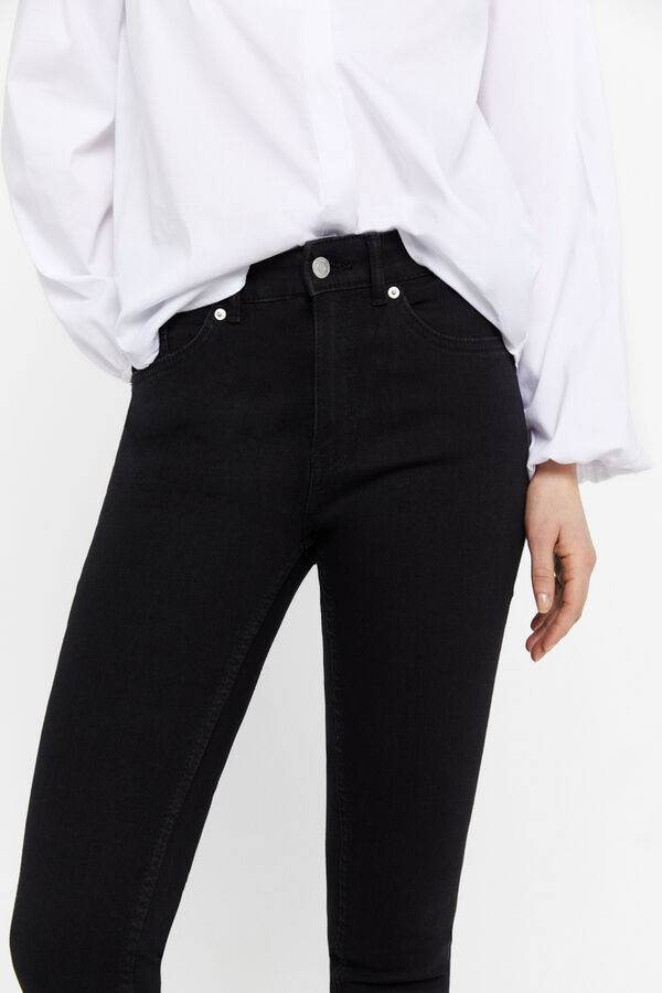 Cortefiel Calças Jeans cintura perfeita Preto