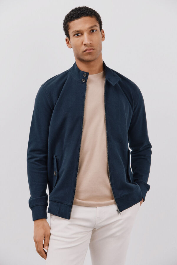 Cortefiel Cardigan lavado estruturado Azul