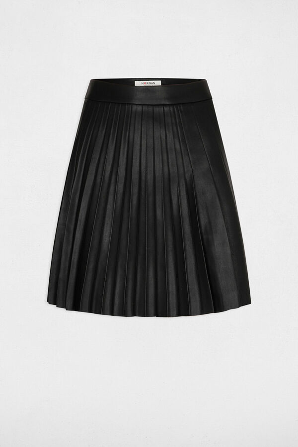 Morgan Falda corta cuero sint&eacute;tico Negro