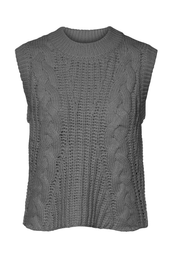 Vero Moda Chaleco de punto de mujer de lana Gris