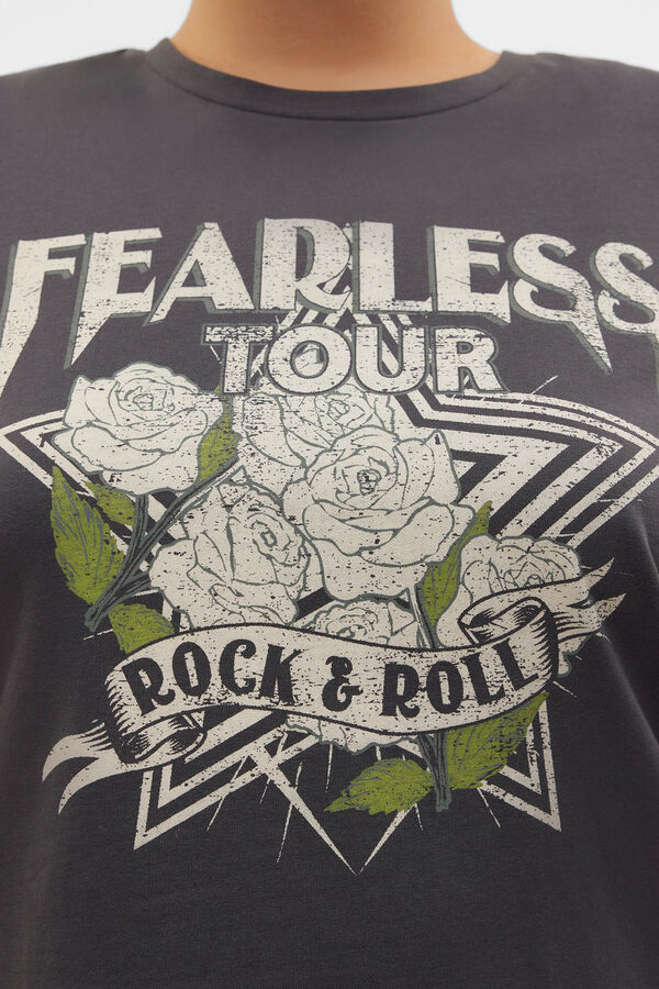 Vero Moda Curve T-shirt grande Cinzento