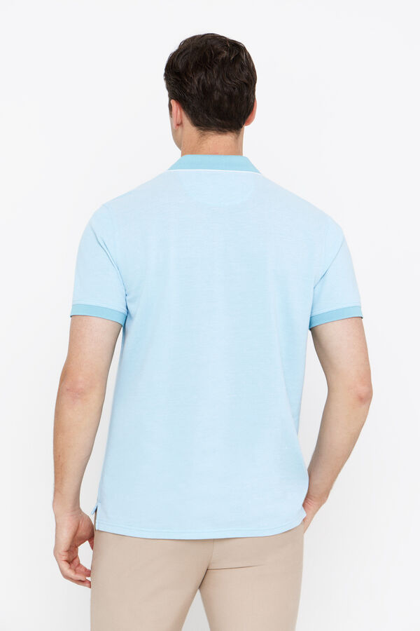 Cortefiel Polo oxford piqu&eacute; Azul